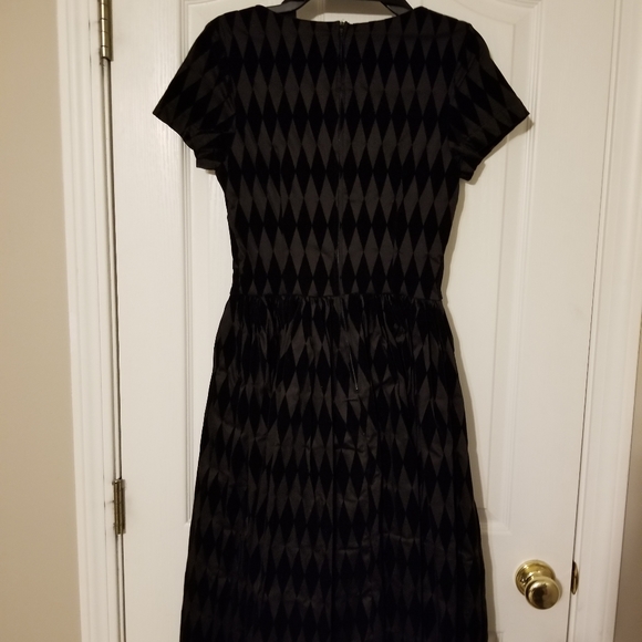 Pinup Couture black flocked harlequin dress - Picture 2 of 4